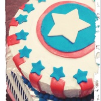 Thematic Birthday Cake: Captain America